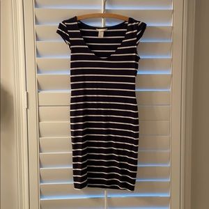 Blue striped dress